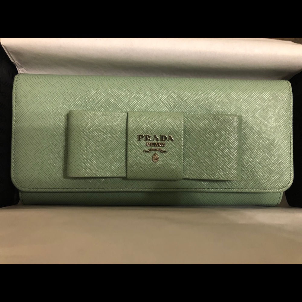 Prada Saffiano Bow Wallet